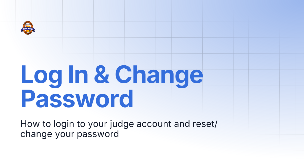 Log In & Change Password | BJCP Docs